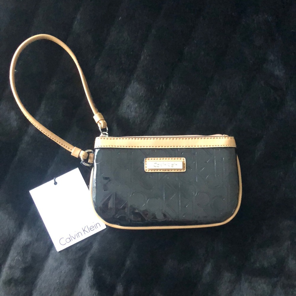 Calvin Klein insignia wristlet